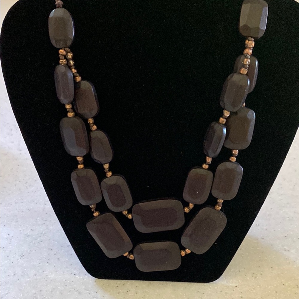 Elegant Brown Beaded Necklace